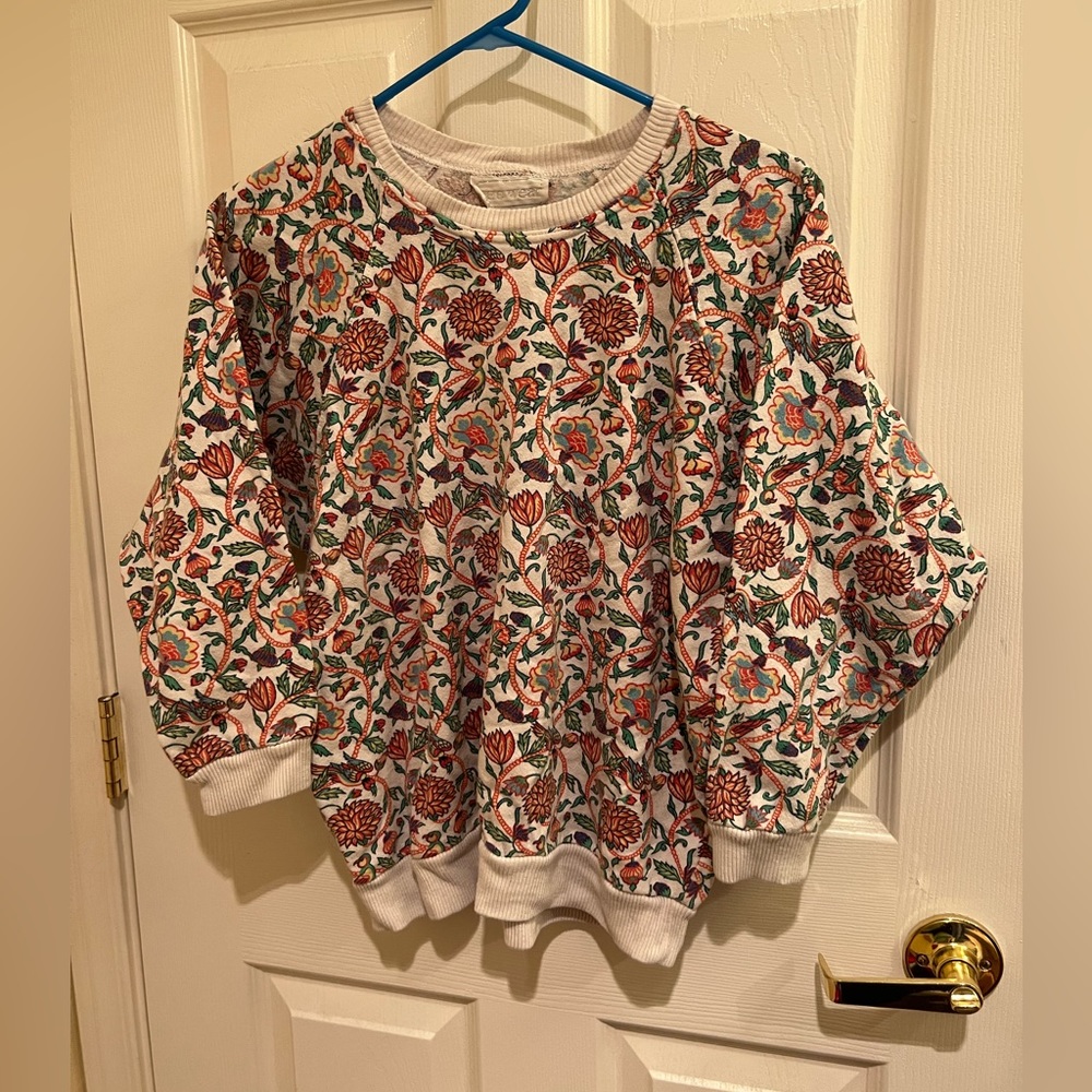 Floral Pullover Sweatshirt